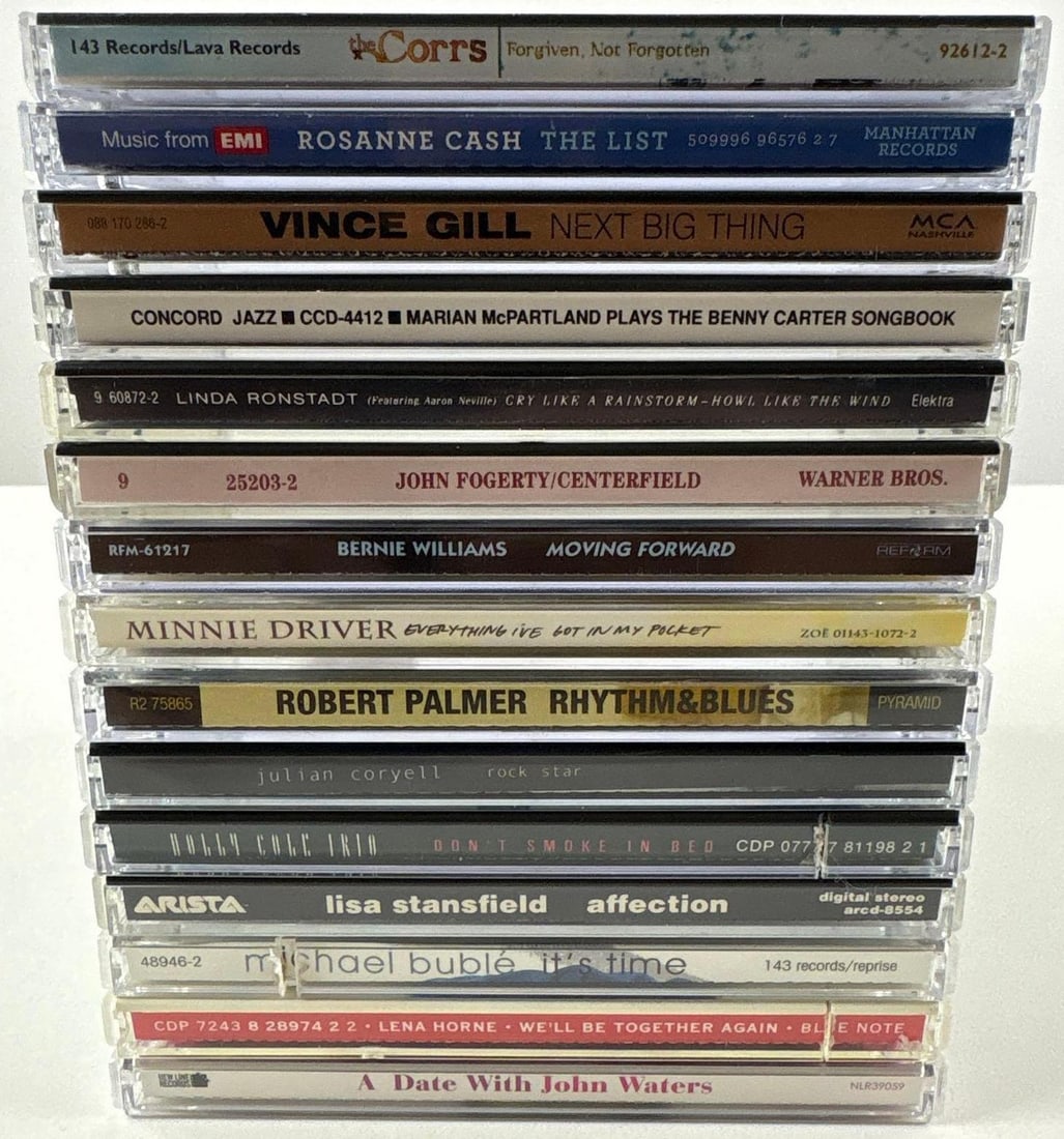 Large Signed CD Collection of (15) Michael Buble, John Fogerty, Linda Ronstadt & Others - 5