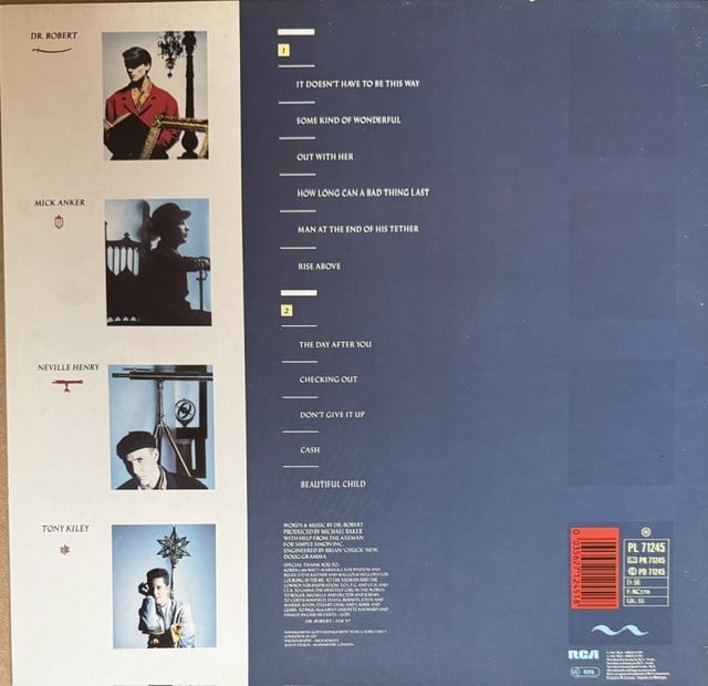 The Blow Monkeys: Dr Robert Signed "She Was Only the Grocer's Daughter" LP Album (Third Party) - 2