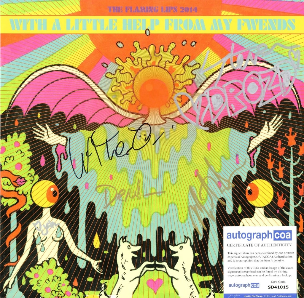 The Flaming Lips Group Signed "With a Little Help from My Fwends" Album (5 Sigs) (ACOA Auth.) (1 of 1)