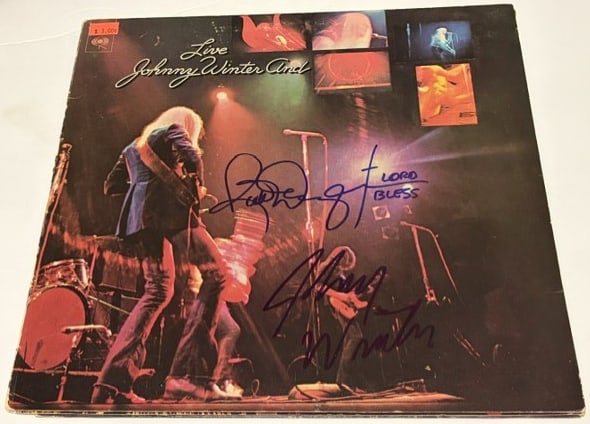 Johnny Winter & Rick Derringer Signed "Live Johnny Winter And" Album (2 Sigs) (Third Party) (1 of 1)