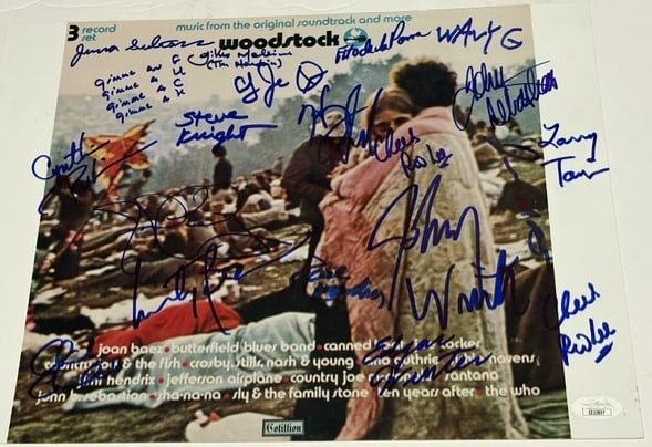 Multi-Signed 11" x 14" Woodstock Photo (18 Sigs) (JSA Authentication) (1 of 3)