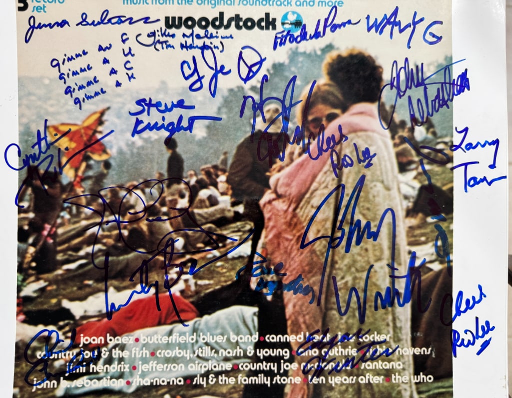 Multi-Signed 11" x 14" Woodstock Photo (18 Sigs) (JSA Authentication) - 2