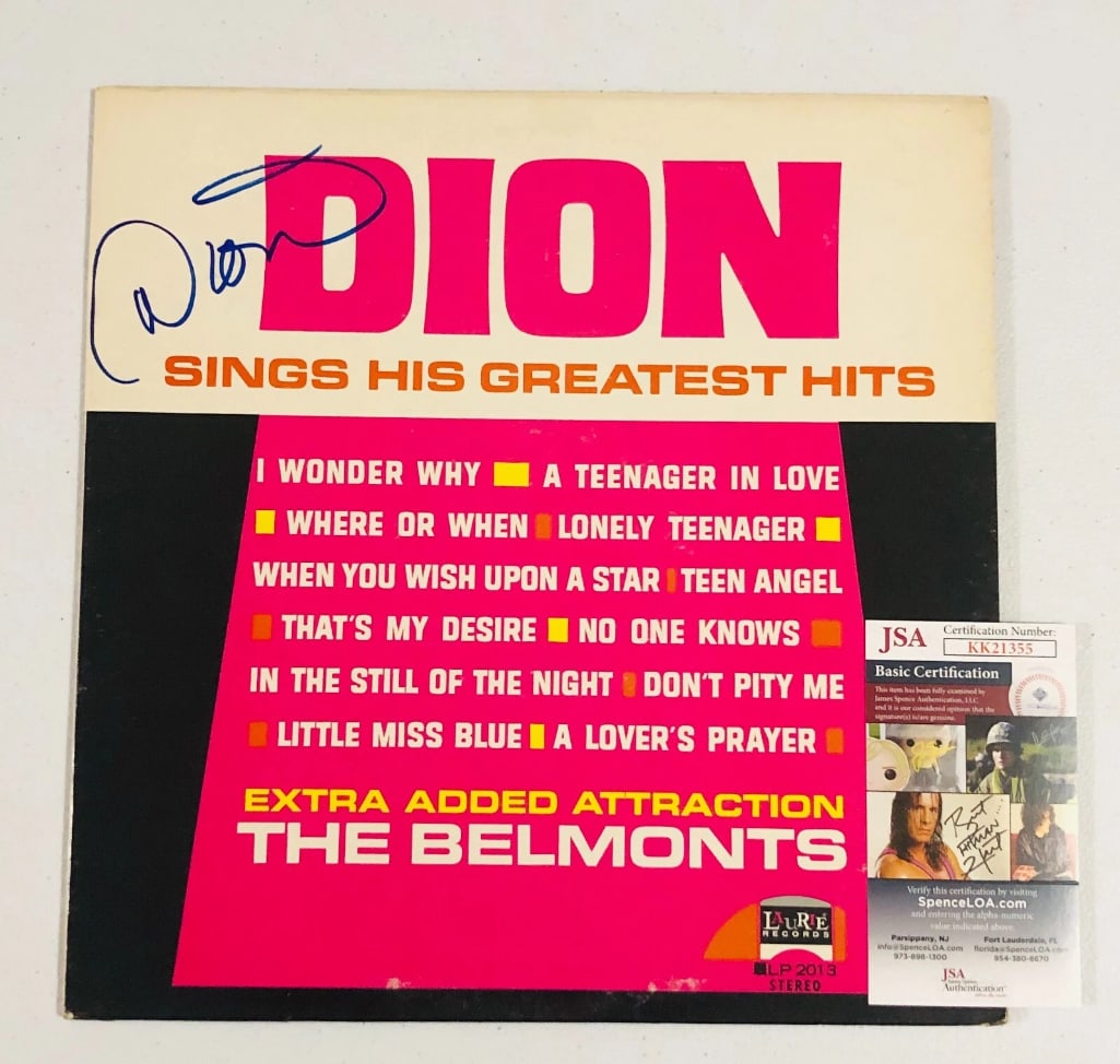 Dion Signed "Dion Sings his Greatest Hits" Album (JSA Authentication) (1 of 1)