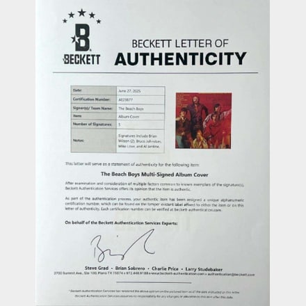The Beach Boys Group Signed "Dance, Dance, Dance" Album (4 Sigs) (Beckett Authentication) - 3