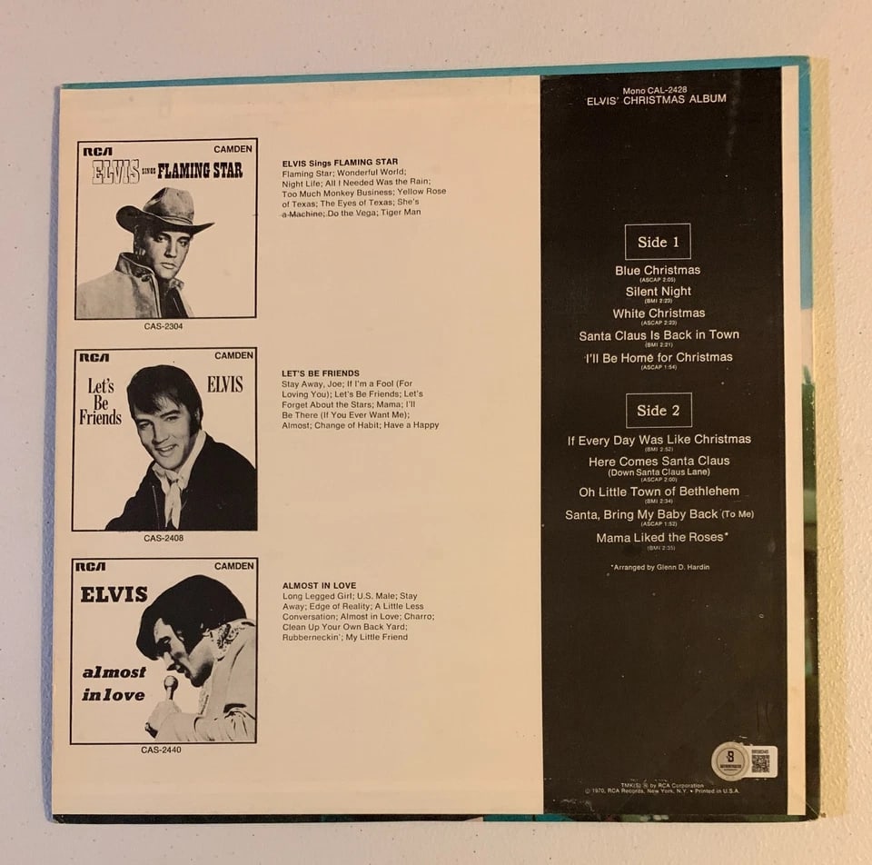 Elvis Presley: Scotty Moore Signed "Elvis' Christmas" Album (Beckett Authentication) - 2