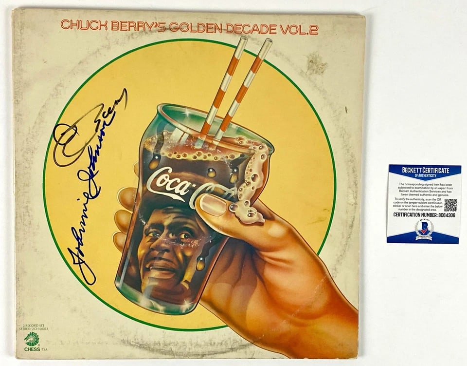 Chuck Berry & Johnnie Johnson Signed "Golden Decade Vol. 2" LP Album (2 Sigs) (Beckett) - 2