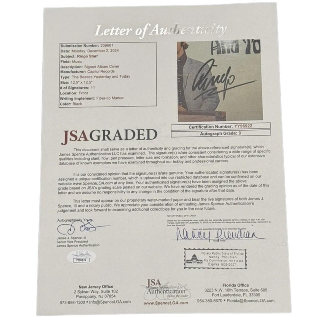 The Beatles: Ringo Starr Signed "Yesterday & Today" Album (JSA Authentication) - 4