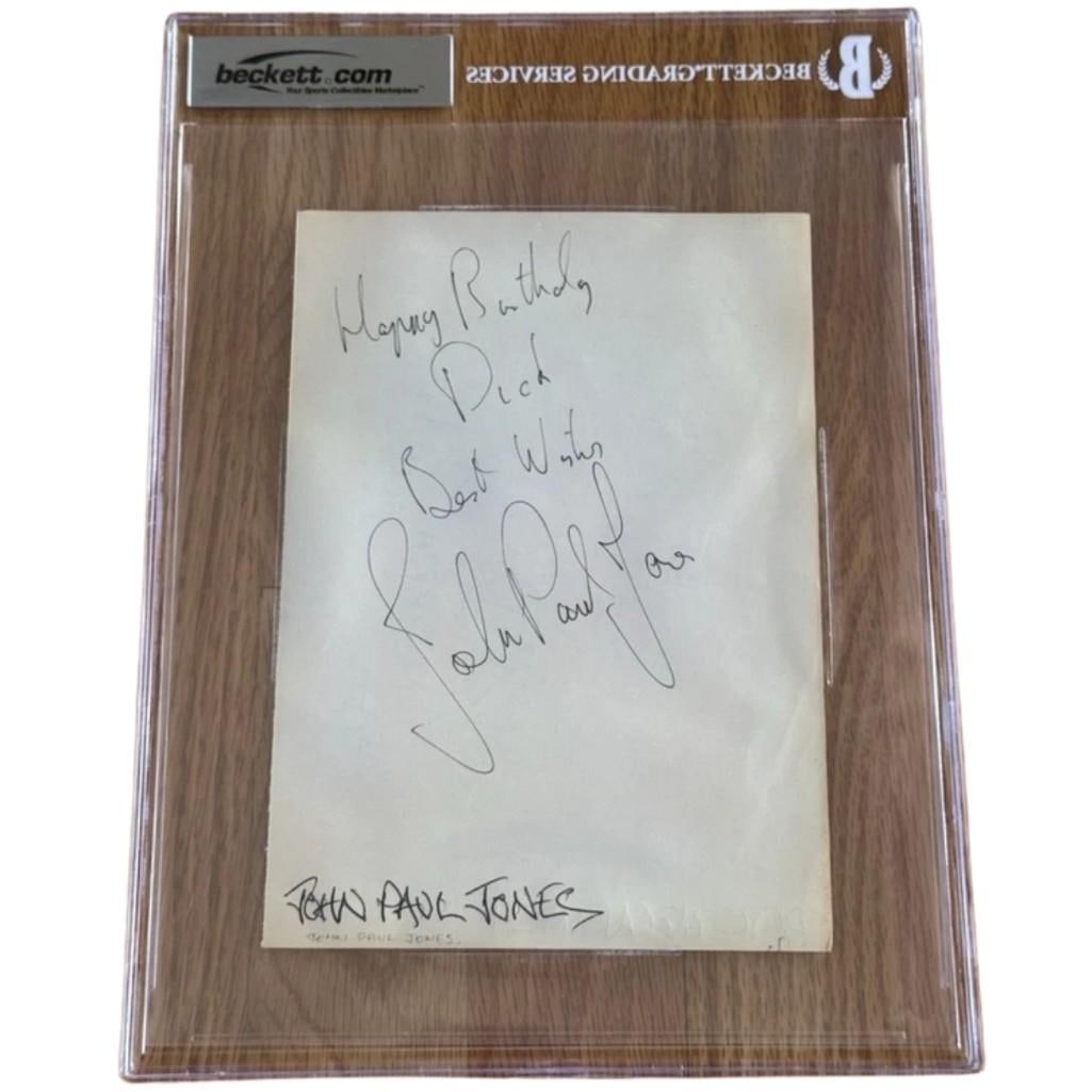 The Beatles & Led Zeppelin: Paul McCartney & John Paul Jones Signed 8" x 6" Album Page (Beckett) - 2