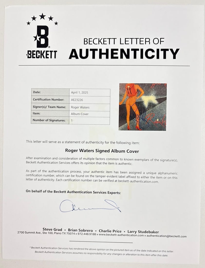 Pink Floyd: Roger Waters Signed "The Pros and Cons of Hitch Hiking" Album (Beckett Authentication) - 5