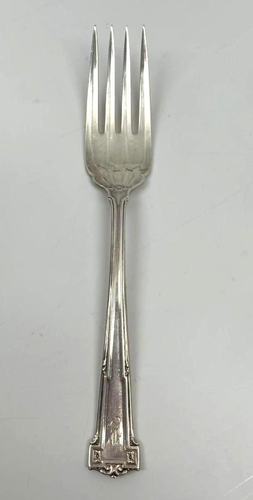 Meyer Lansky Personally-Owned Monogrammed "L" Spoon (Originating from Lansky's Grandson): Meyer Lansky personally owned silver decorative monogrammed fork engraved with the monogram "L" within a framed cartouche at the base. Measuring 6" x 1", it is in very good condition, with scattered