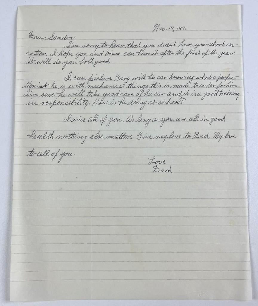 Meyer Lansky Handwritten and Signed 1971 Letter (Third Party Guaranteed) (1 of 1)