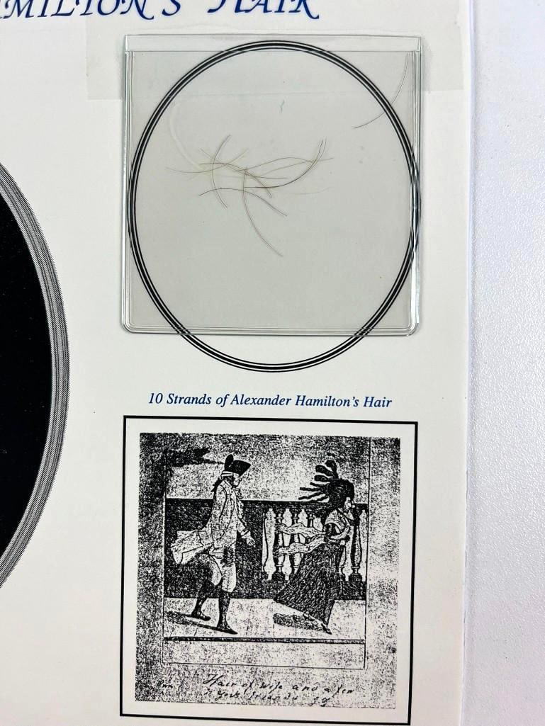 Alexander Hamilton 18th Century Hair Strands Multi-Authenticated Sample (Reznikoff Authentication) - 2