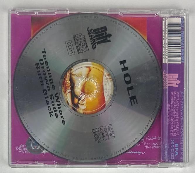 Hole: Courtney Love Signed "Teenage Whore" CD (Beckett Authentication) - 2