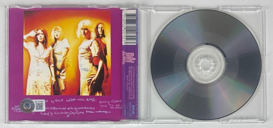 Hole: Courtney Love Signed "Teenage Whore" CD (Beckett Authentication) - 3
