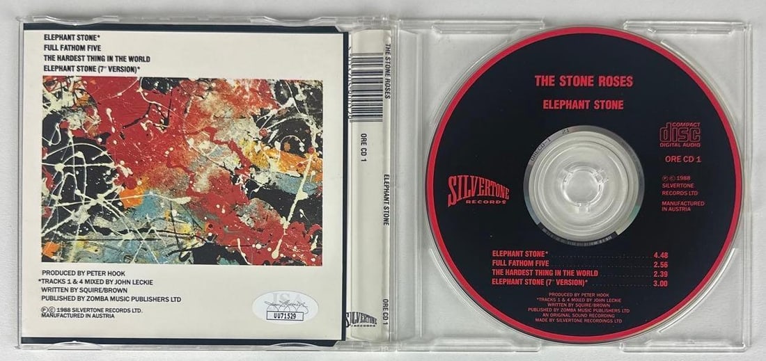 The Stone Roses Group Signed "Elephant Stone" CD (4 Sigs) (JSA Authentication) - 2