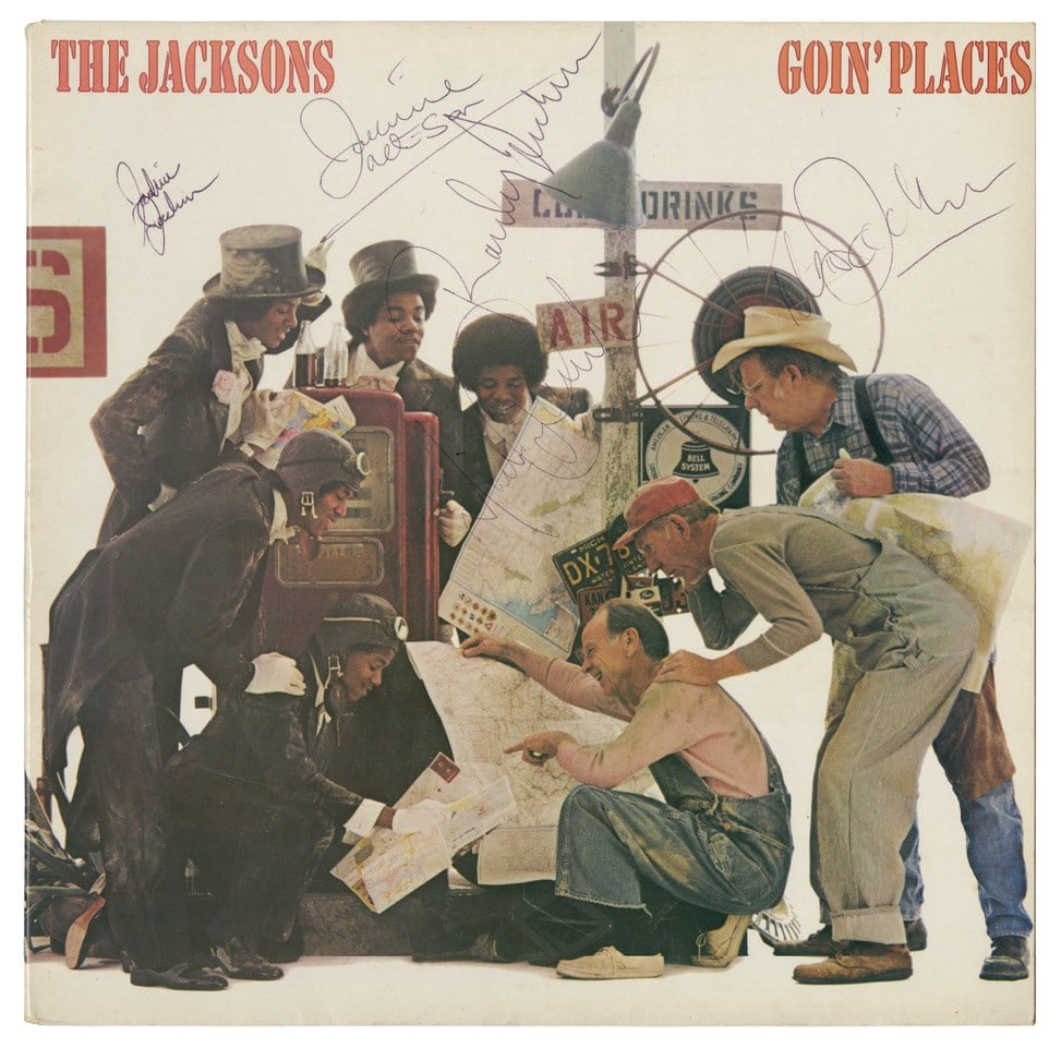 Jackson 5 w/ Michael Jackson Fully Group Signed "Goin' Places" Album (5 Sigs) (Tracks COA) (1 of 2)