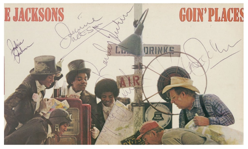 Jackson 5 w/ Michael Jackson Fully Group Signed "Goin' Places" Album (5 Sigs) (Tracks COA) - 2
