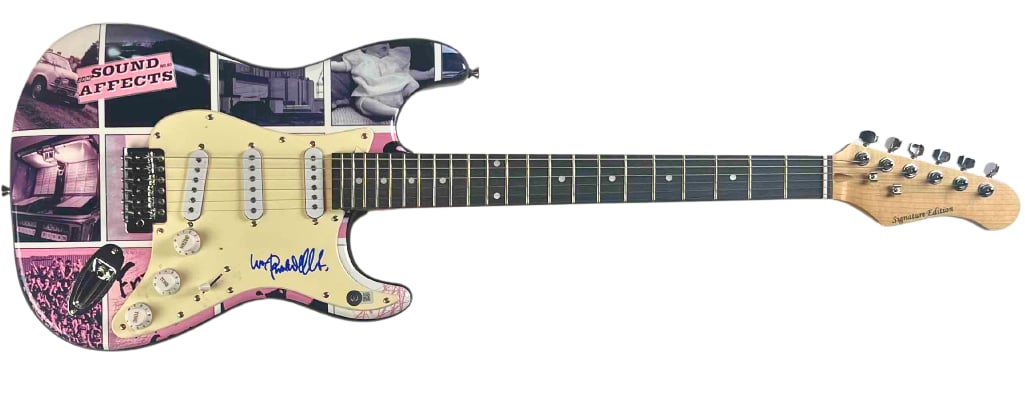 The Jam: Paul Weller Signed Custom "Sound Affects" Graphics Fender-Style Guitar (Beckett Auth.) - 2