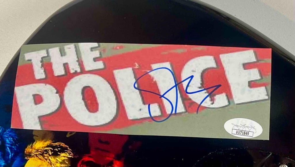 The Police Group Signed "Zenyatta Mondatta" Custom Graphics Guitar (3 Sigs) (JSA) - 4
