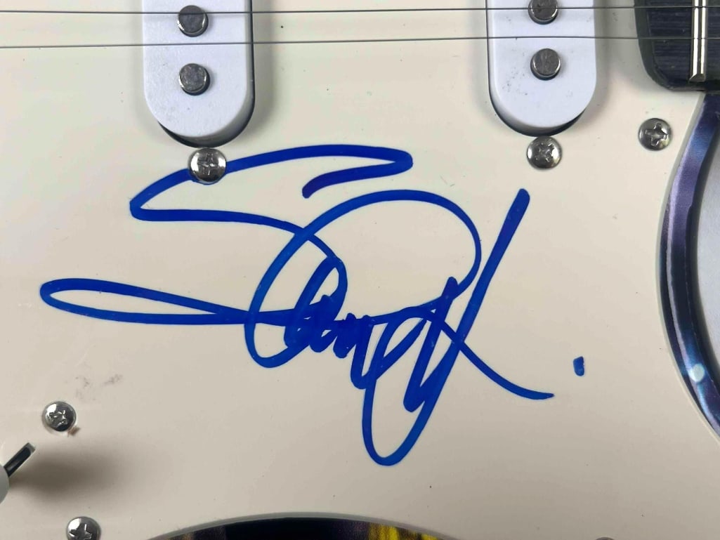 Iron Maiden Group Signed "Eddie" Custom Graphics Stratocaster-Style Electric Guitar (2 Sigs) (JSA) - 3