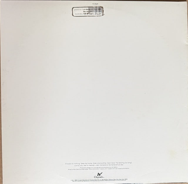 Midge Ure Signed "Answers to Nothing" LP Album (Third Party Guaranteed) - 2