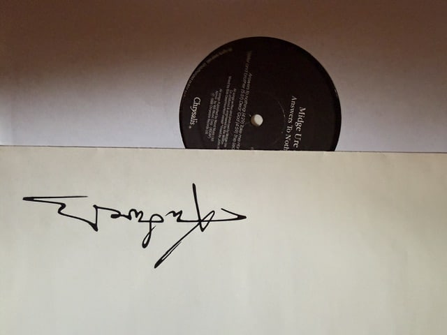 Midge Ure Signed "Answers to Nothing" LP Album (Third Party Guaranteed) - 3