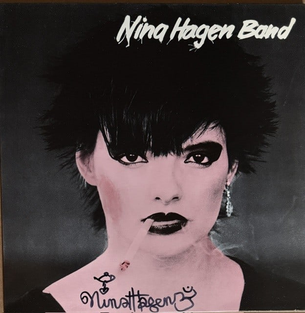Nina Hagen Signed "S/T" Album (Third Party Guaranteed): "Nina Hagen Band" album signed on the cover in black felt tip marker by musician Nina Hagen. Measuring approximately 12" x 12" and in fine condition. Record is included. Provenance Eaton & Brennan