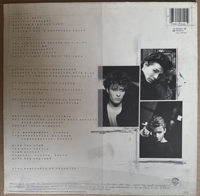 A-ha Fully Group Signed "Hunting High & Low" LP Album (3 Sigs) (Third Party Guaranteed) - 2