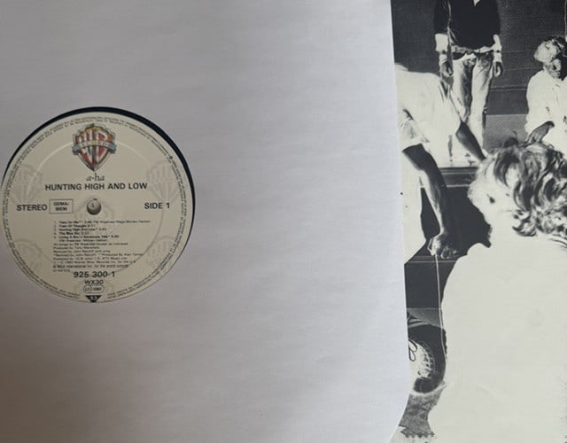 A-ha Fully Group Signed "Hunting High & Low" LP Album (3 Sigs) (Third Party Guaranteed) - 3