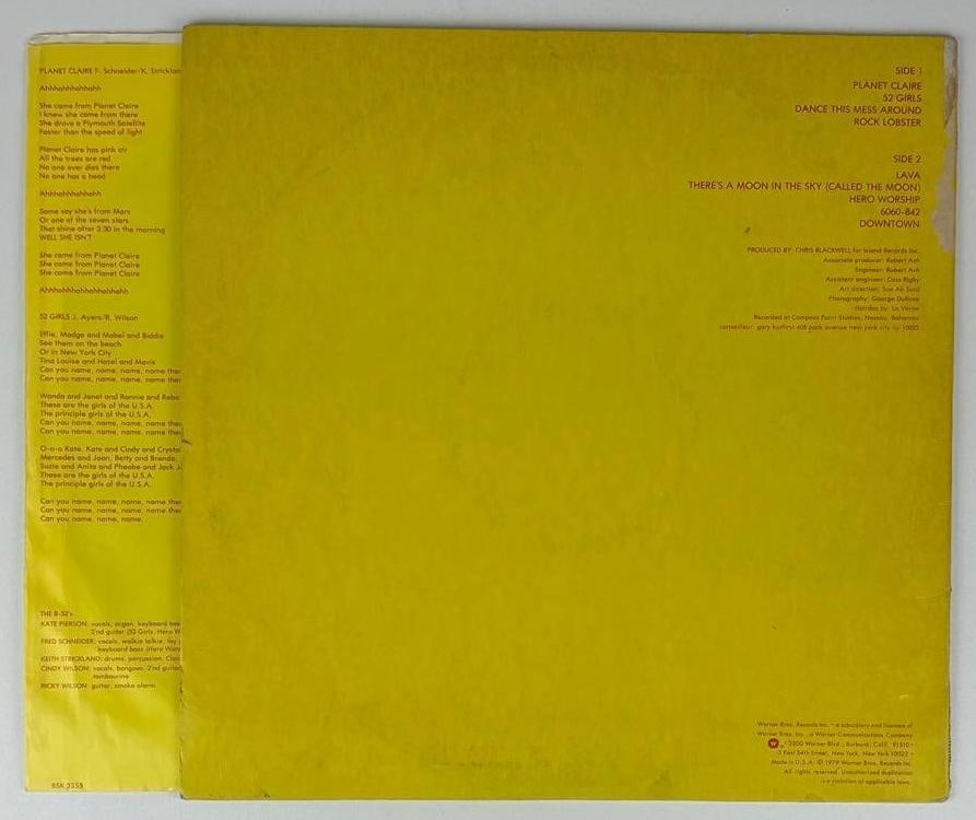 The B-52's Group Signed "S/T" Album (4 Sigs) (Beckett Authentication) - 2