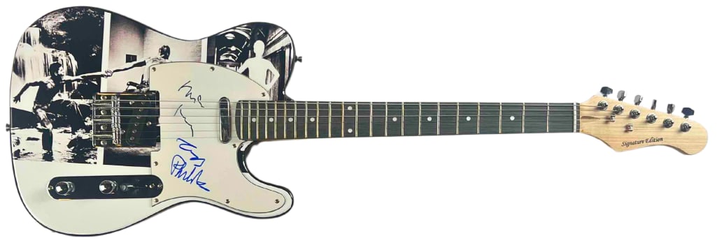 Genesis Group Signed Custom "The Lamb Lies Down on Broadway" Graphics Telecaster-Style Guitar (JSA) - 2