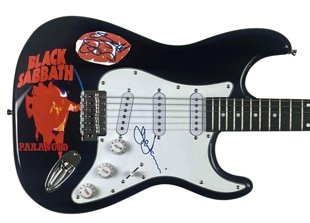 Black Sabbath: Ozzy Osbourne & Tony Iommi Signed “Paranoid” Guitar (JSA Authentication) (1 of 4)