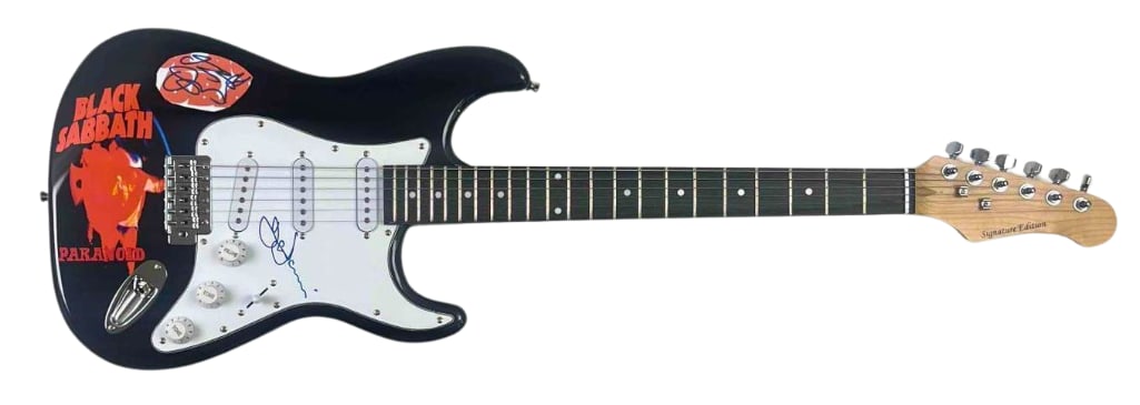 Black Sabbath: Ozzy Osbourne & Tony Iommi Signed “Paranoid” Guitar (JSA Authentication) - 2