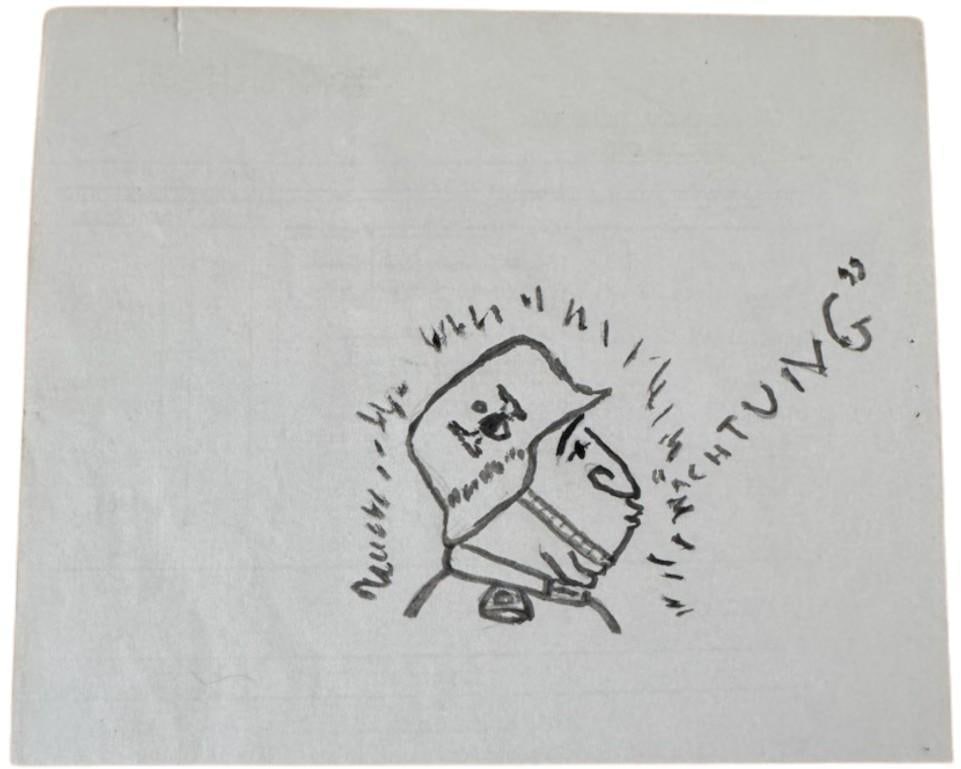Beatles: Paul McCartney Hand-Sketched Drawing of German Soldier (Caiazzo, JSA, Grad MINT 9) (1 of 4)