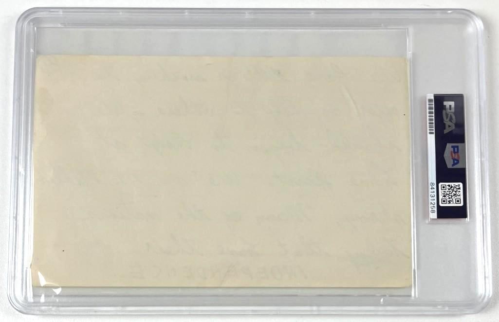 Muhammad Ali Hand-Written 5" x 8" Prompt Card Letter (PSA/DNA Encapsulated) - 2
