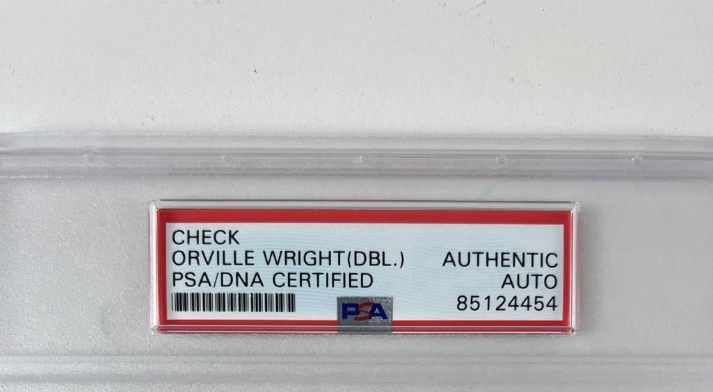 Orville Wright Twice-Signed December 1931 Check (PSA/DNA Encapsulated) - 3