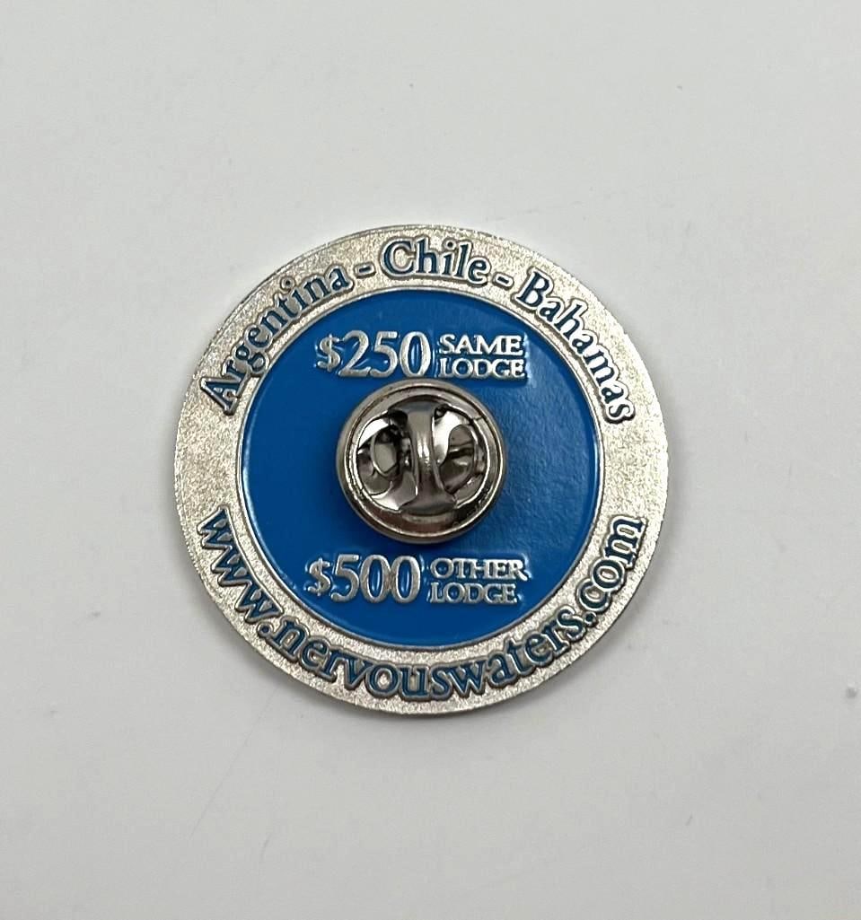 President Jimmy Carter Personally-Owned "Nervous Waters" Fishing Pin (Ex. Carter Estate) - 2