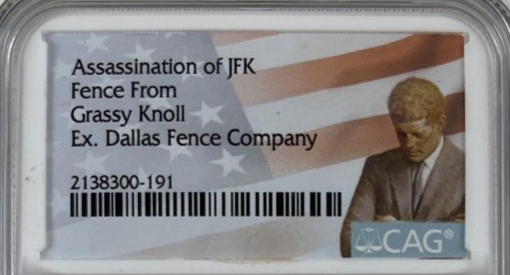 President JFK Assassination Grassy Knoll Fence Sample (CAG Encapsulated) - 3