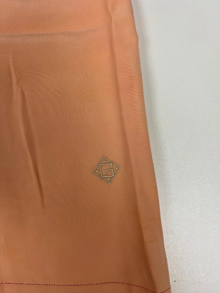 Greta Garbo Persona Peach Pink Monogrammed Silk Tap Shorts (Reznikoff Authentication) - 3