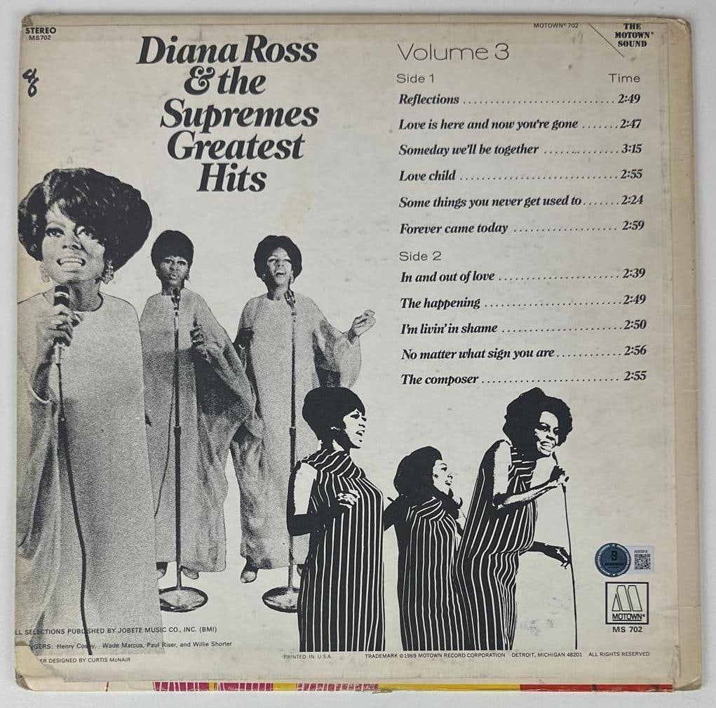 Diana Ross & the Supremes Group Signed "Greatest Hits" Album (3 Sigs) (Beckett Authentication) - 2