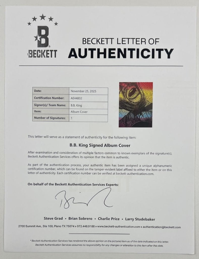 B.B. King Signed "The Incredible Soul of B.B. King" Album (Beckett Authentication) - 3