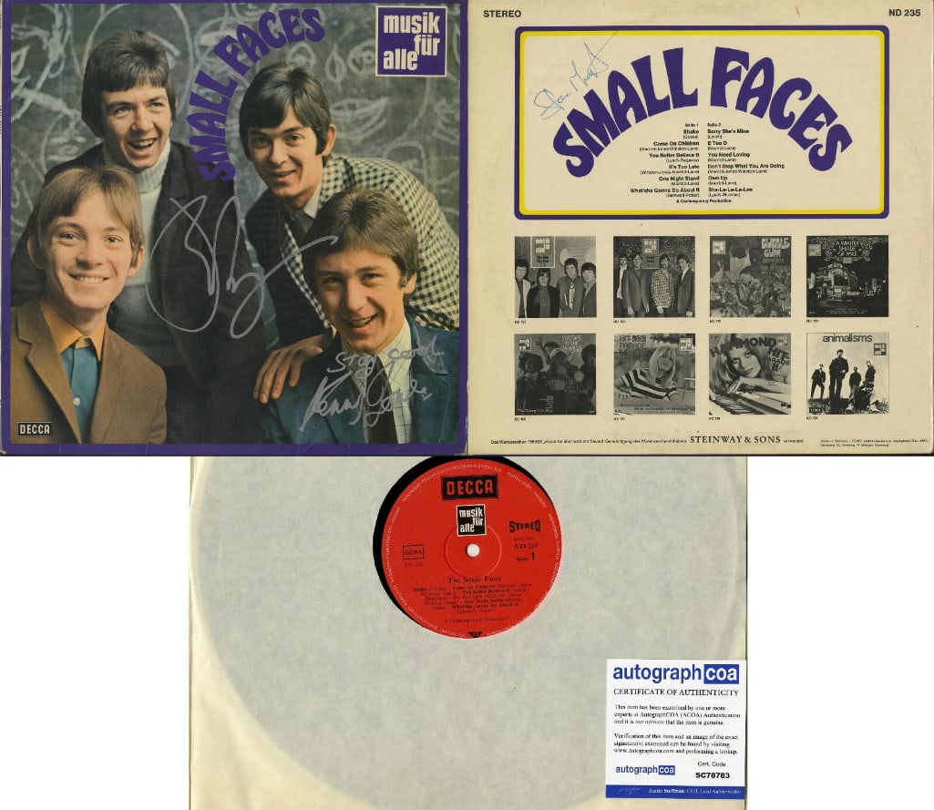 Small Faces Group Signed “S/T” German Album (3 Sigs) (ACOA Authentication) - 3