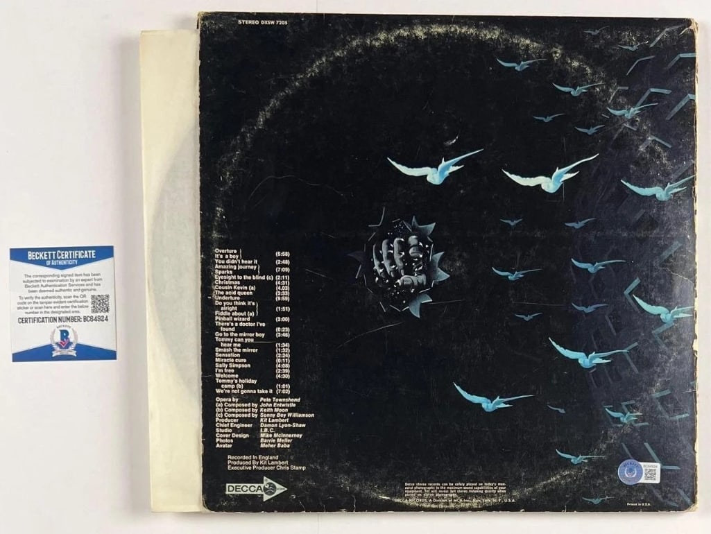 The Who: Pete Townshend Signed "Tommy" Album (Beckett Authentication) - 3