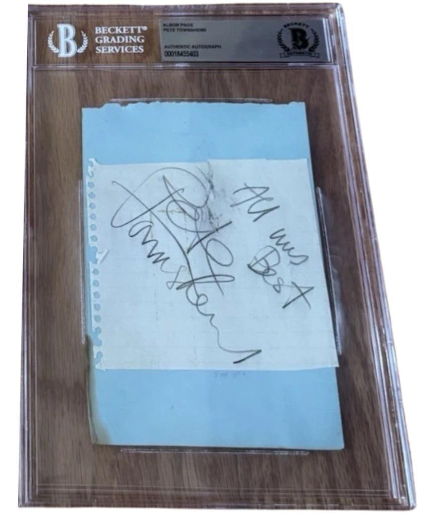 The Who Fully Group Signed Set of (3) Signed Cuts (Beckett Encapsulated) - 3