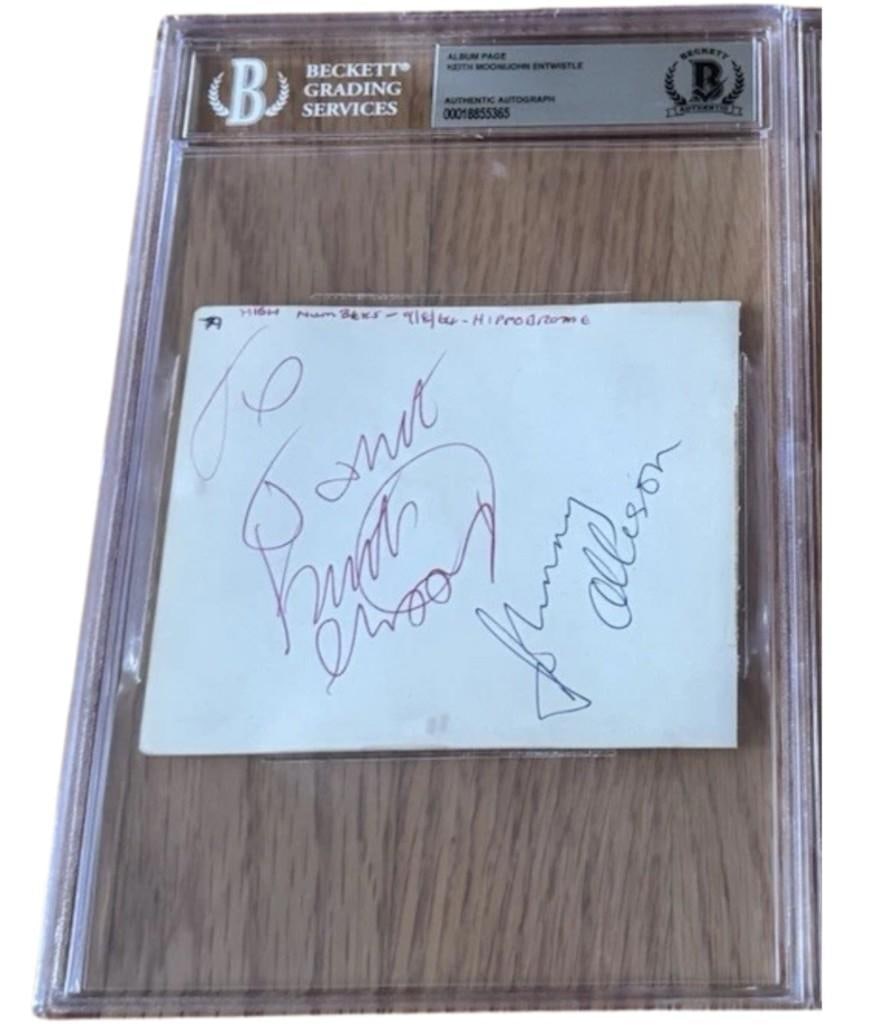 The Who Fully Group Signed Set of (3) Signed Cuts (Beckett Encapsulated) - 4