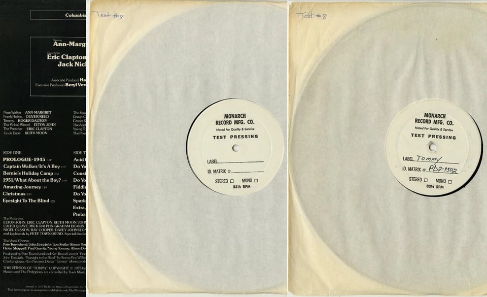 The Who, Ann Margret & Elton John Signed “Tommy” Soundtrack Album (3 Sigs) (ACOA Authent - 2