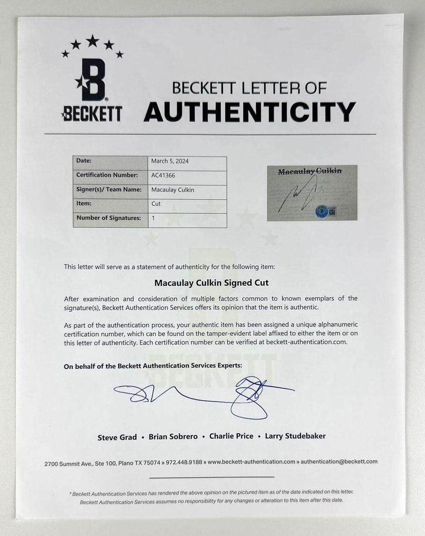 Macaulay Culkin Signed "Junior" First Edition Book (Beckett & JSA Authentication) - 10