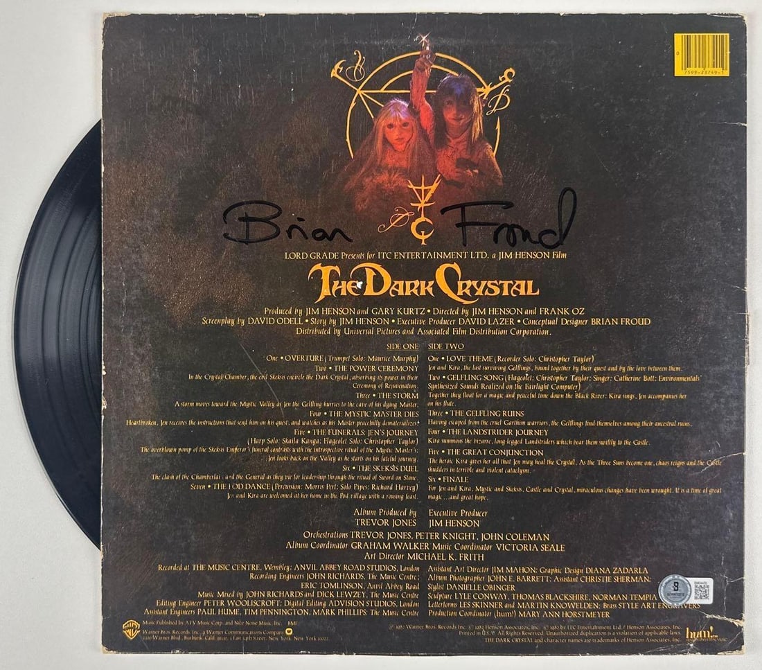 Brian Froud Signed "The Dark Crystal" Original Soundtrack Album (Beckett Authentication) - 2