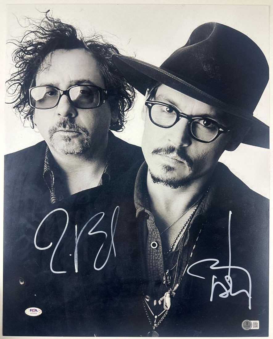 [Edward Scissorhands] Johnny Depp & Tim Burton Signed 20" x 15.75" Photo (PSA/DNA & BAS) (1 of 3)