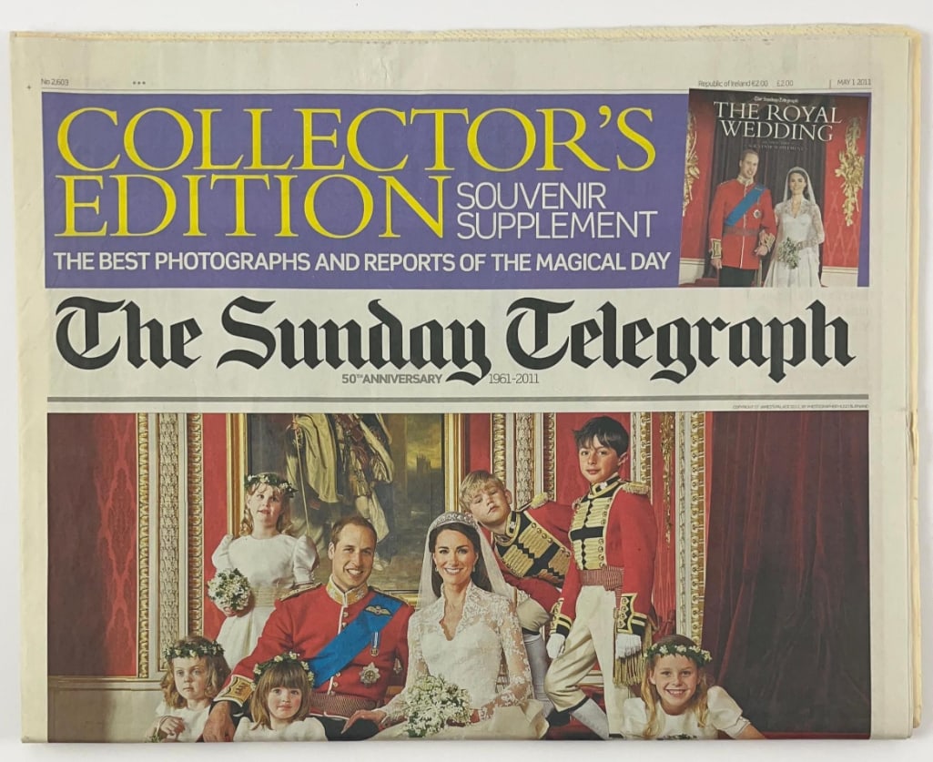 The Royal Wedding Official Program & Limited-Edition Royal Wedding Sunday Telegraph Newspaper - 3